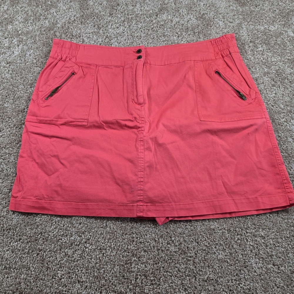 Coral‎ Bay Skort Pink Cotton Stretch Casual Active Summer Size 18